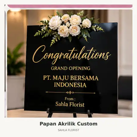 Papan Bunga Akrilik Ngawi